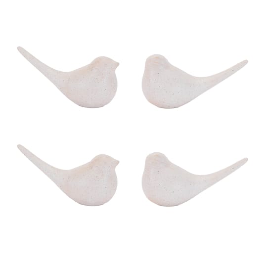 Melrose Warm White Bird Ceramic Figurines Set in Warm White/Beige | Michaels®
